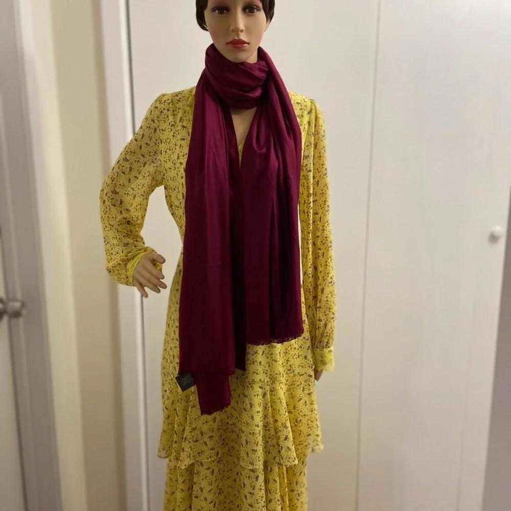Vince Camuto pashmina wine scarf